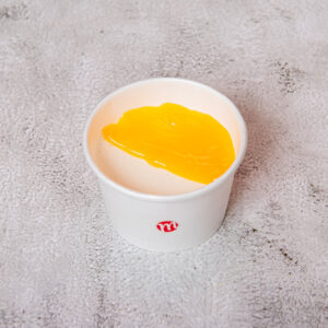 Baked Yoghurt, Mango Topping <br> زبادي مخبوز مع طبقة من المانجو