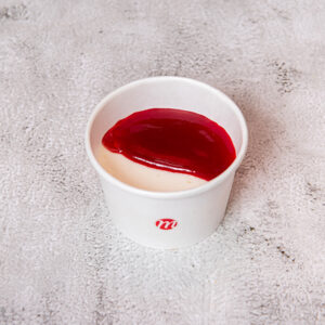Baked Yoghurt, Strawberry Topping <br> زبادي مخبوز مع طبقة من الفراولة